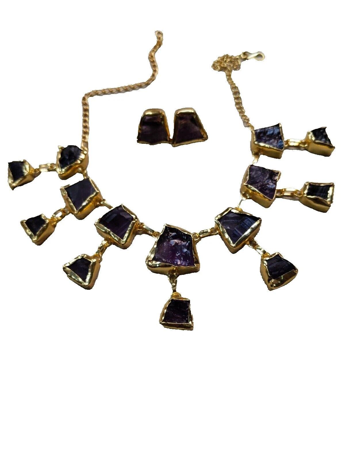 Brass Collares y colgantes De moda Piedra Amatista