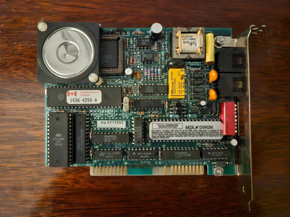 Dell 43154 ISA Internal 2400bd modem Digitan Systems DS92M w/ manual - Image 2 of 4