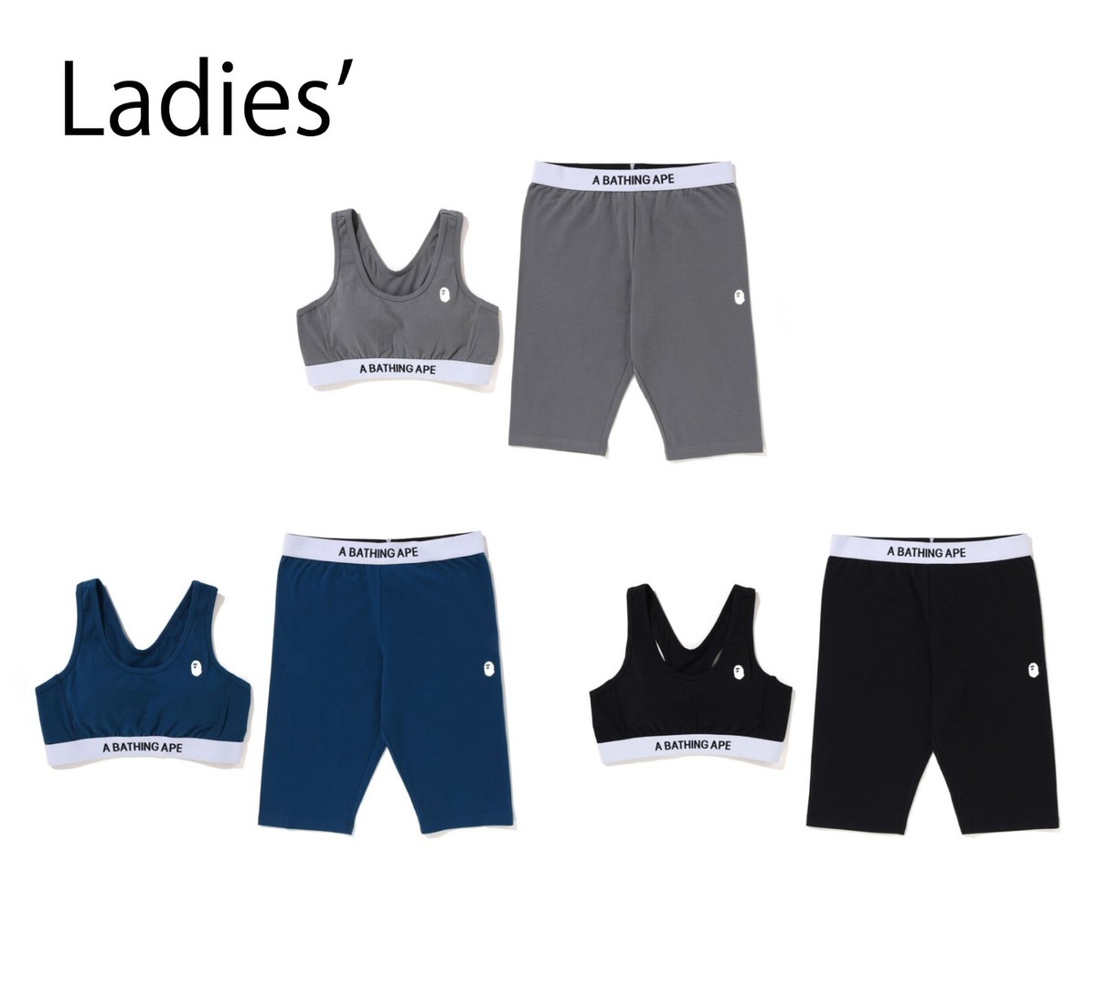 下着・アンダーウェア A BATHING APE SPORT BRA BIKER SHORTS SET A BATHING APE SPORT BRA BIKER SHORTS SET | bape.com