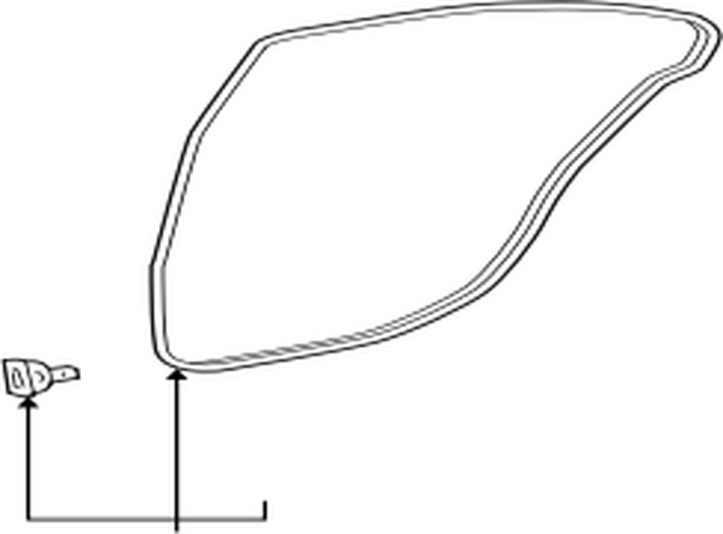 6787150060 Toyota Weatherstrip, rear door, rh 6787150060, New Genuine