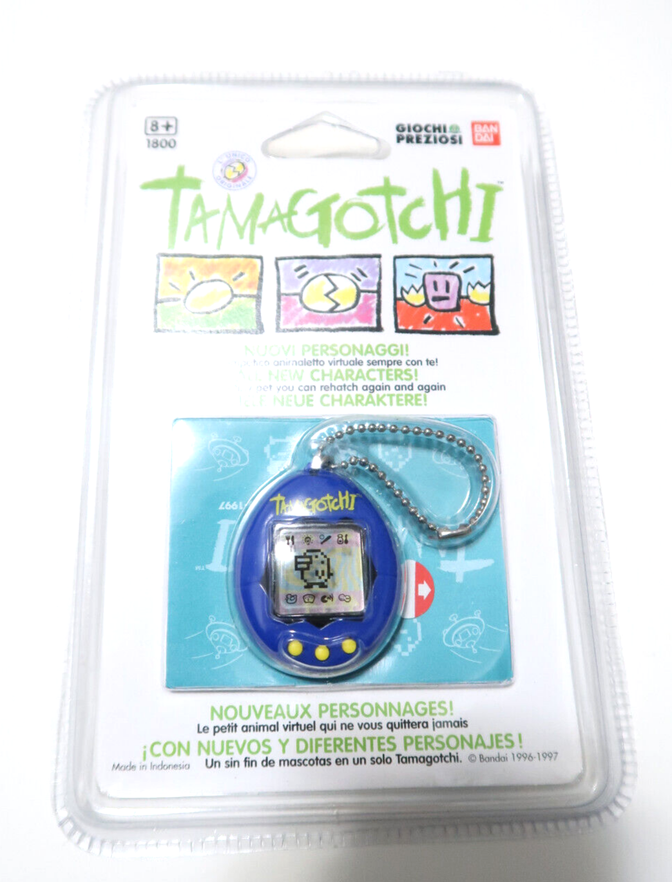 Rare 1997 Tamagotchi Original P2 Blue Black Bandai English New In Box