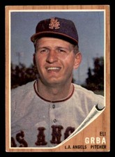 1962 Topps #96 Eli Grba Los Angeles Angels VG