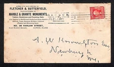 Newburgh & Bangor, ME 1906 Fletcher & Butterfield Marble "Knowlton"* Cover