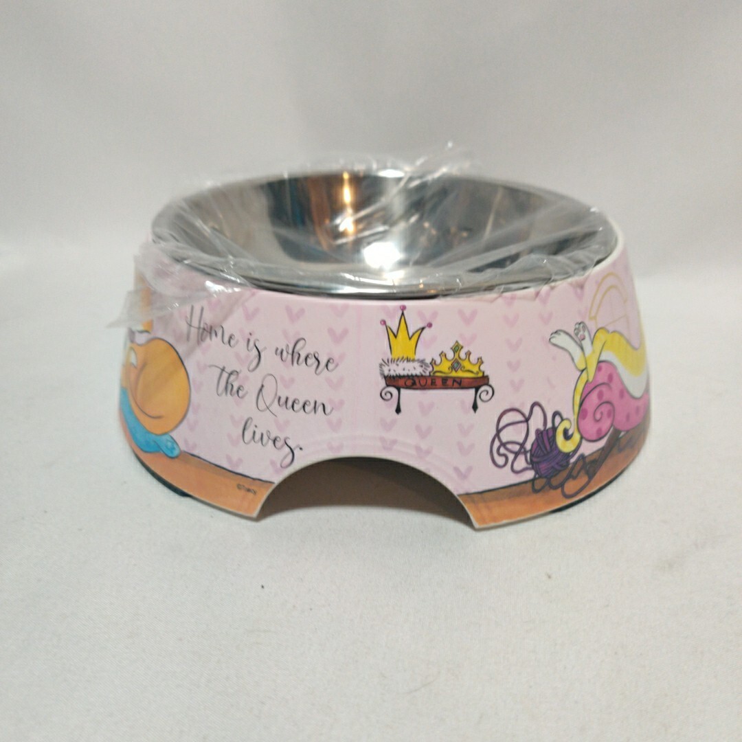 "Cat Royalty" Cat Bowl Go Green Bamboo Kitty Feeding Removable Stainless Bowl