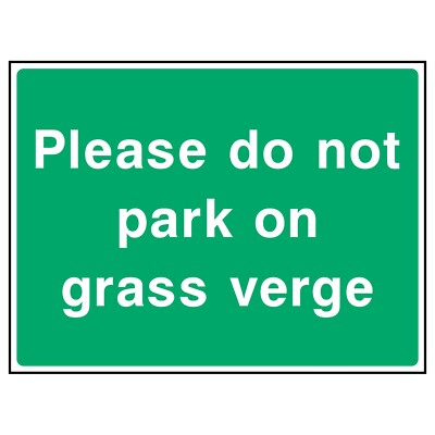 No Park Grass Verge Schild oder Aufkleber | COUN0072