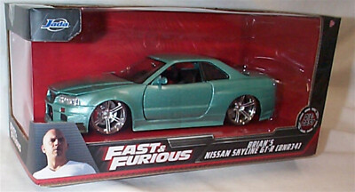 Fast & Furious Brians Nissan Skyline GT-R Maßstab 1:24 Diecast Jada 253203066 RB