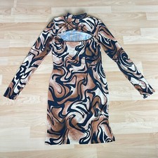 Fashion Nova - NWT Sexy Stretchy Animal Print Open Front Chest Dress Sz M (0096)