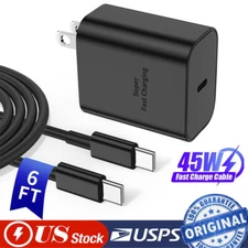 Original 45W Fast Charging Type C Wall Charger For Samsung S25 S24 S23 Ultra FE
