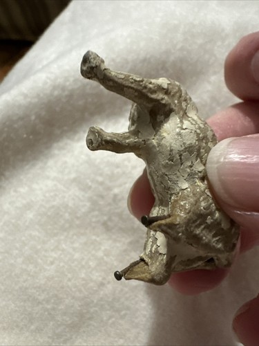 Antique German Composition CAT Rare Kitty Cat 1:12 Dollhouse Miniature Metal - Picture 8 of 14