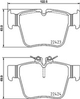 P 50 133 Brembo BremsbeläGe Kit, Scheibenbremse FüR MERCEDES-BENZ, MERCEDES-BE