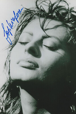 SOPHIA LOREN Original Autogramm signiertes seltenes 20x30 Großfoto Top Portrait