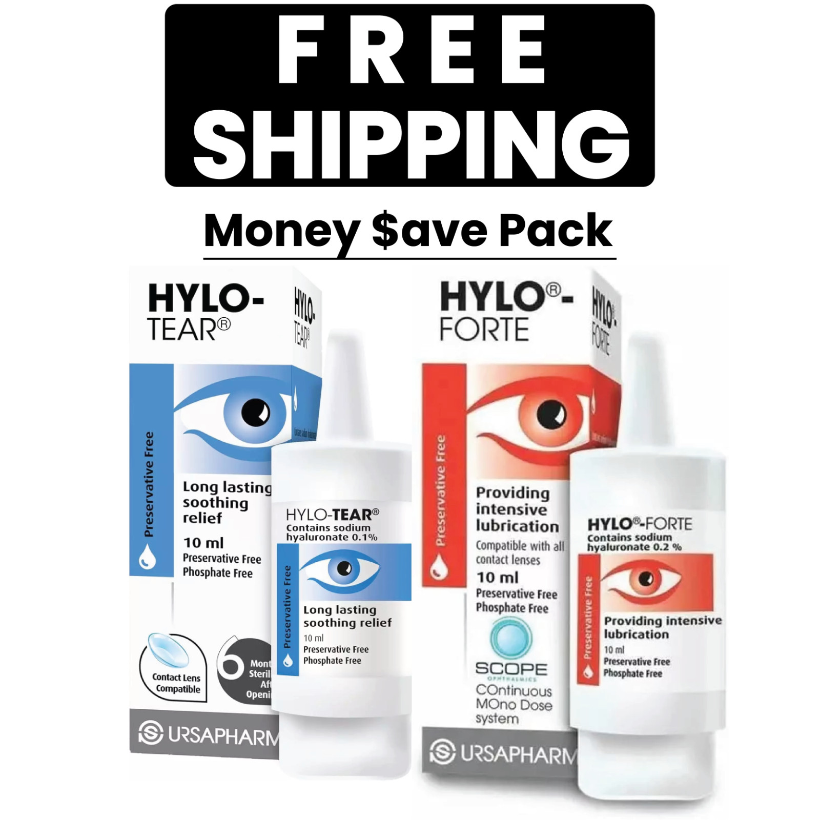 Hylo Forte 10 ml & Tear 10 ml Long Lasting Eye Drops-EXP-02/