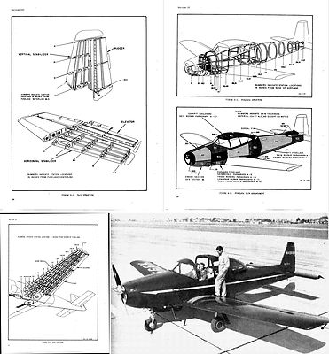Ryan Navion Structural Repair Service rare period manual 1950's PDF aircraft