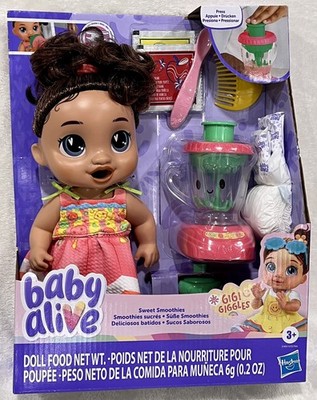 Baby Alive Sweet Smoothies Gigi Giggles Baby Doll New With Box Hasbro