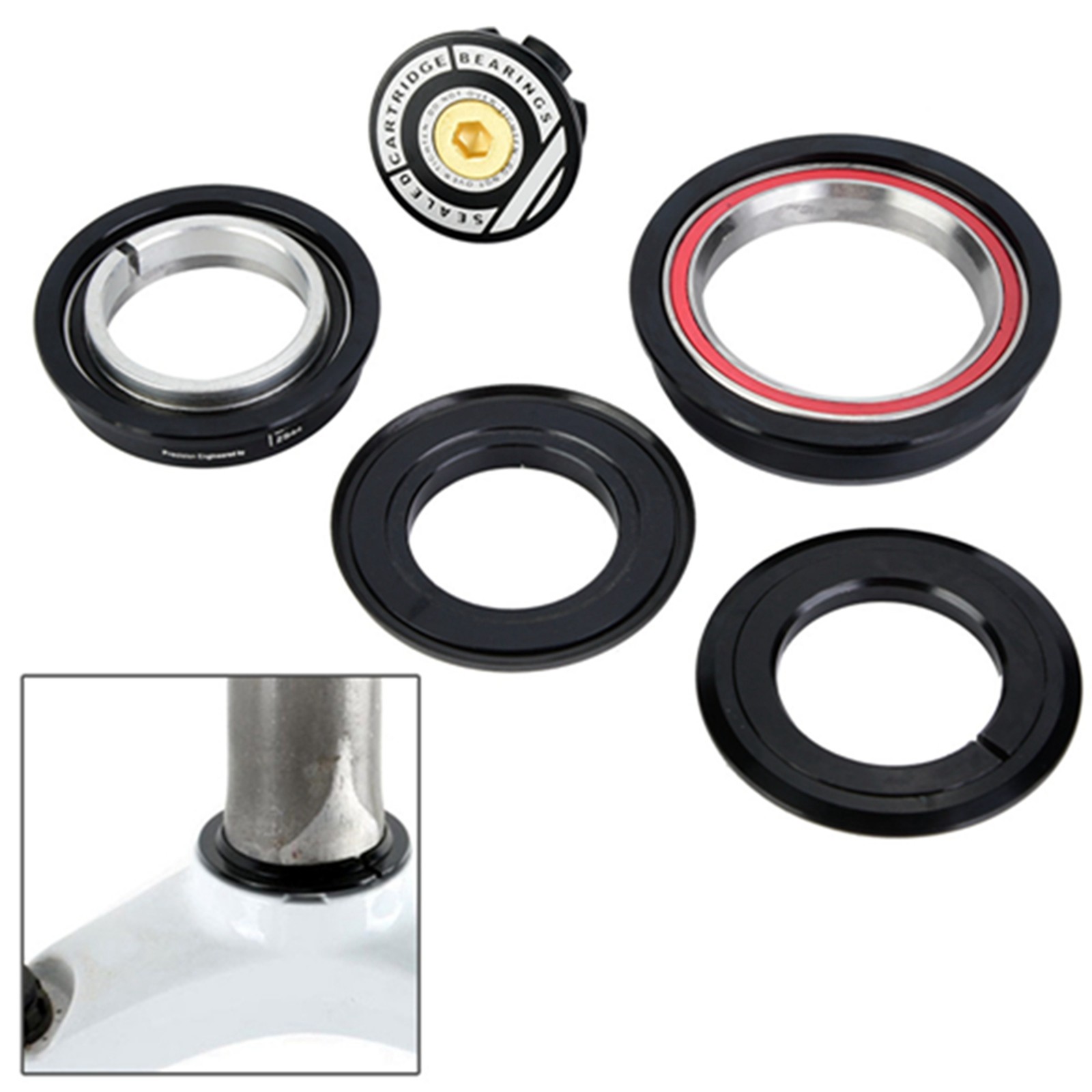 Quality 4456ST Bike Headset For Tapered Forks Made Of AL6061
