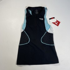 NWT TYR Black Blue White Sport COMPETITOR collection SINGLET XL made in USA