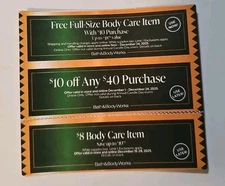 Bath and Body Works Coupon- Full Size Body Care, $10 Off $40, $8 Body Care Item
