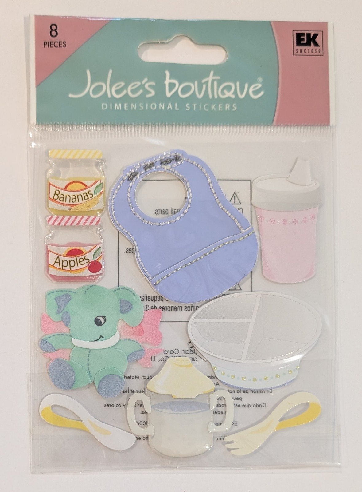 RARE Jolee's Learning To Eat Baby Food Bib Sippy Cup Scrapbooking Stickers