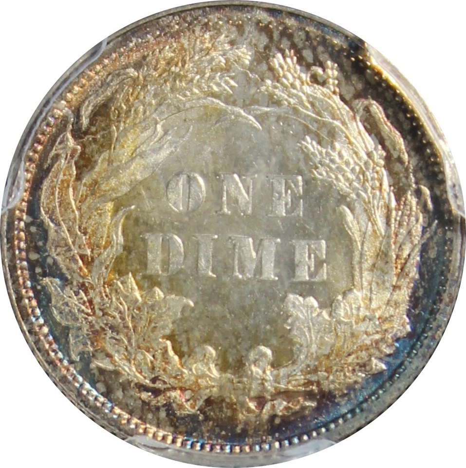 1877 MS63 Seated Dime, PCGS 29200356 - Image 2 of 4