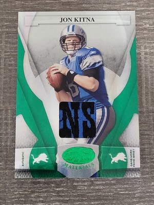 2008 Leaf Certified Materials Green Jon Kitna Prime Jersey Patch Lions /5