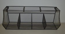 Metal Wire Organizer Display Wall Mounted Hanging Basket Storage Bins 4 Slots