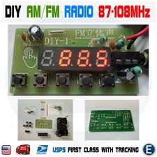 DIY Kit AM/FM Radio Receiver Module Kit Wireless Stereo 87-108MHz Electronic LED