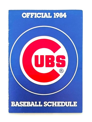 1984 CHICAGO CUBS POCKET BASEBALL SCHEDULE FREE SHIPPING