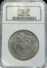 1886 Morgan Dollar MS 64 NGC Silver $1 Uncirculated Coin