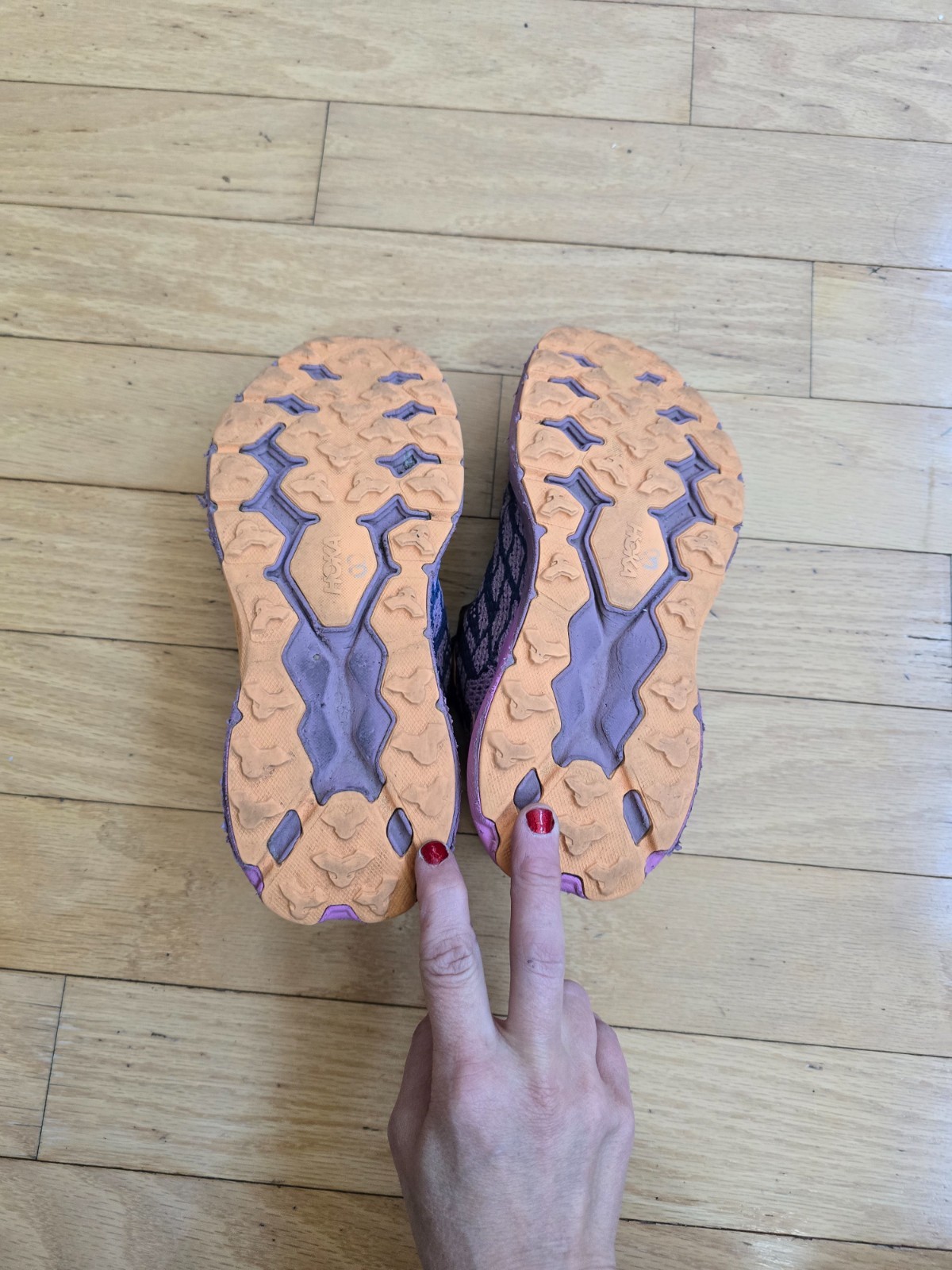 Hoka One One | Sppedgoat 5 purple orange trail running sneakers | KIDS 4 thumbnail 10