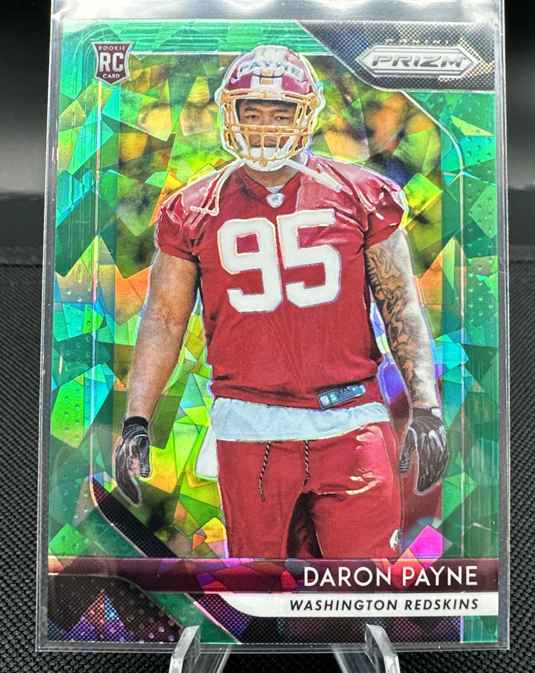 2018 Panini Prizm Daron Payne #245 RC Green Crystals /75