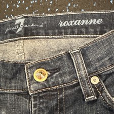 7 For All Mankind Womens Jeans Size 26 Roxanne Skinny Blue Denim Seven Sparkly