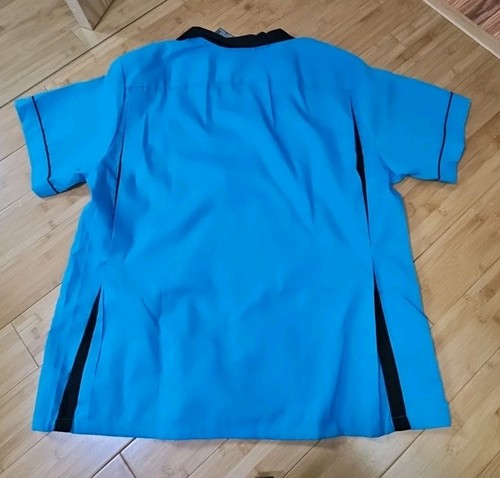 Hilton GM Legend Retro Bowling Shirt Mens Womens Size XL King pin Shirt Teal-Blk - Picture 5 of 5