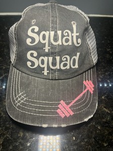 Squats Squad Women’s Weightlifting Gym baseball cap Hat.