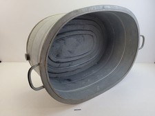 Zink Wanne Anker DDR Blumenbeet Gartenteich Garten Deko grau 80cm #262284