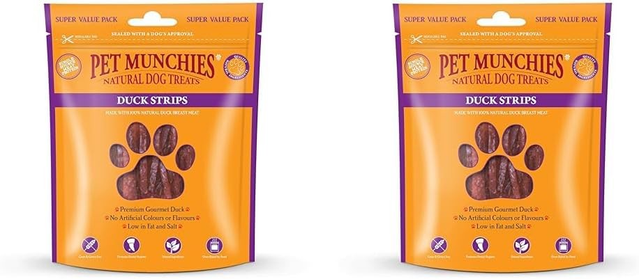 Pet Munchies Duck Strips Dog Treats, Value Pack Dog Chews with Natural Real Mea