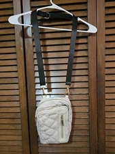 Kedzie Quilted Crossbody Bag with Black Strap Multiple Pockets Everyday Use