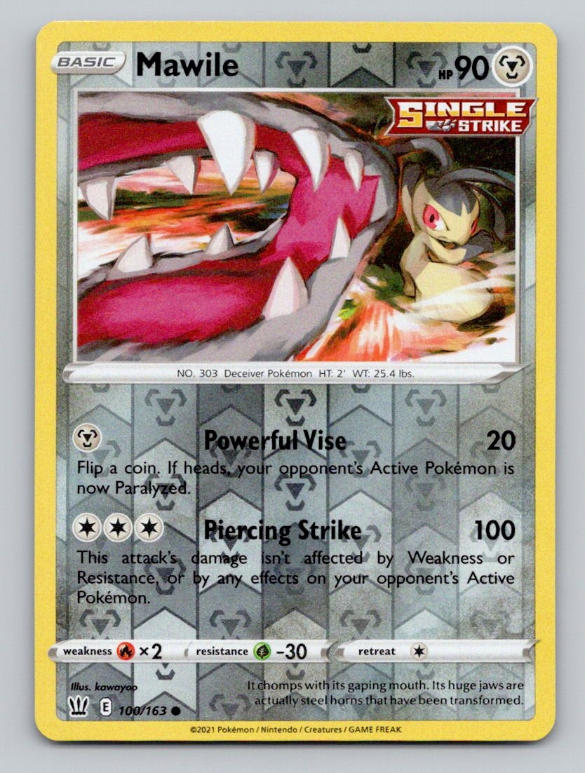 Mawile 100/163 Common Battle Styles Pokemon Reverse Holo Near Mint