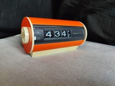 Vintage Sankyo Drum Flip Clock MCM Space Age 1970s Japan