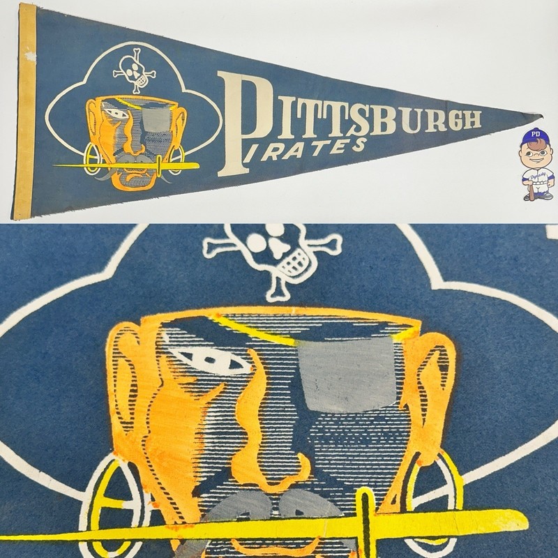 1950's Pittsburgh Pirates 11.5x28 Vintage Pennant MLB Baseball Pennsylvania