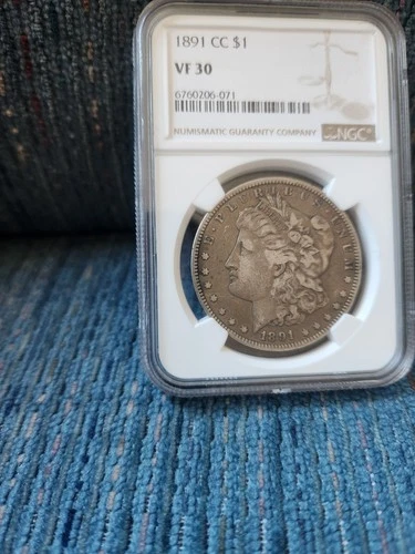 1891-CC Morgan Silver Dollar NCG VF30 Classic Patina Carson City