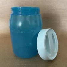 Tupperware Universal Jar 6 Cup 1.5 Qt. 1.5 L Jug Travel Food Storage Blue Aqua