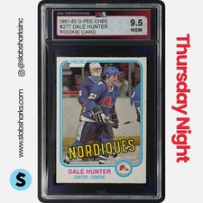 1981 O-PEE-CHEE #277 DALE HUNTER RC ROOKIE KSA 9.5