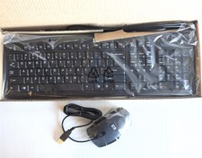 New Genuine HP Wired USB Keyboard  Optical Mouse Bundle - Black - OEM...