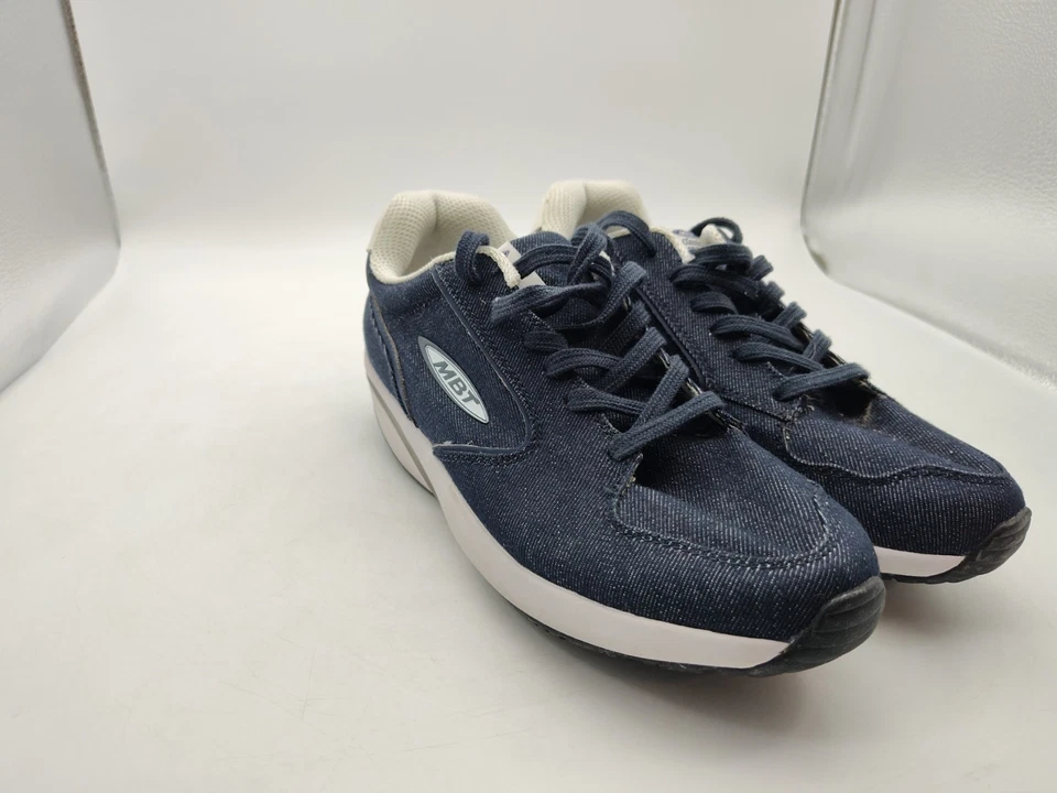 MBT 1997-Zapatos para caminar/de lona/tonificación de mezclilla azul-para mujer talla 8-8,5**USADOS DOS VECES** Foto 3 de 4