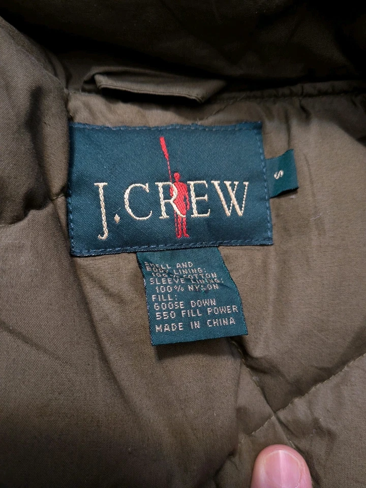 Chaleco Chaqueta Bombardero Vintage J Crew Oarsman Convertible 550 Plumón de Ganso Talla S Foto 2 de 4