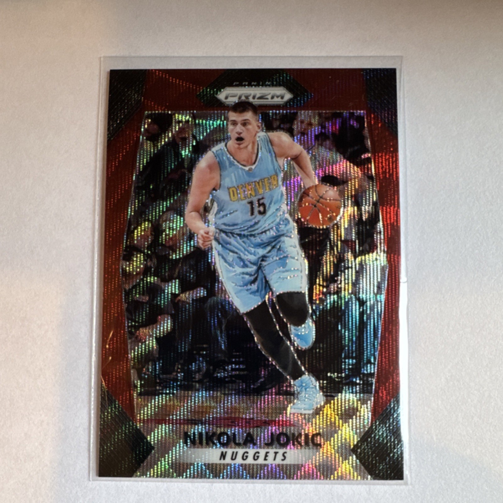 2017-18 Panini Prizm Nikola Jokic Ruby Wave Denver Nuggets #166