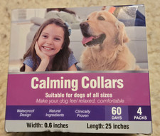 New Calming Collars Suitable for dogs of All Sizes 4 Pack 60 Days 11/2027
