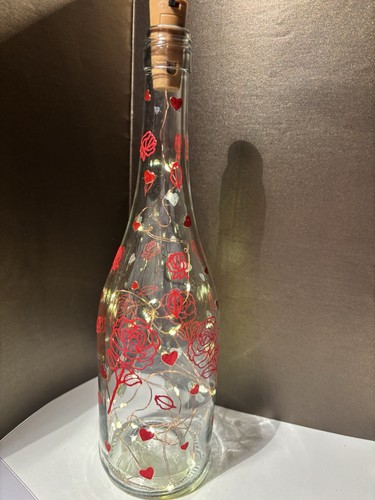Deko Flaschen Beleuchtet Rote Rosen