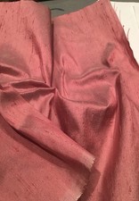 100% SILK ROSE PINK  DUPION FABRIC REMNANT 44 CMS. X  70 CMS. NEW & FREEPOST!