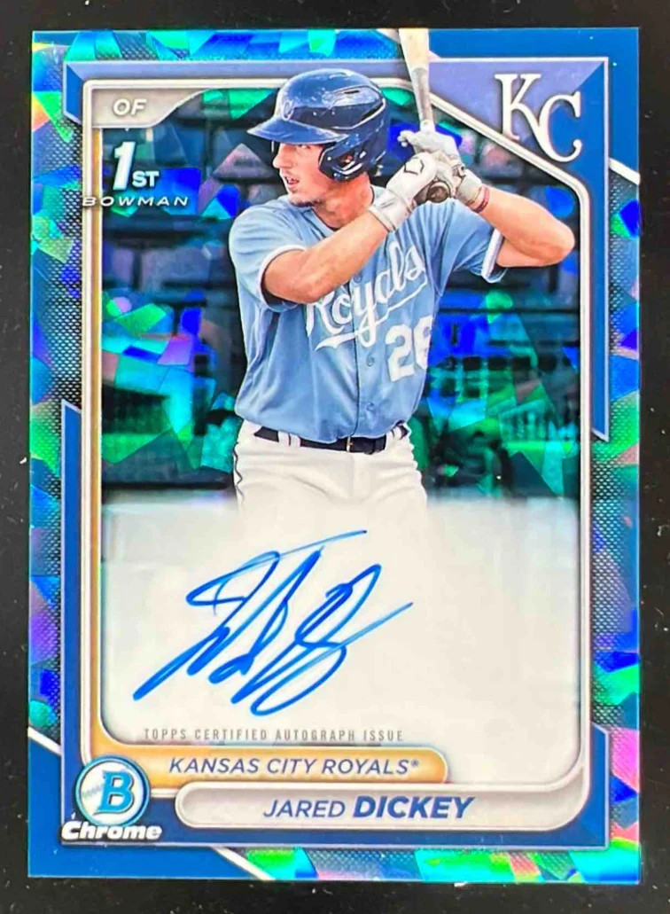 2024 Bowman Sapphire Chrome Sapphire Autographs #BSPA-JDI Jared Dickey RC Auto